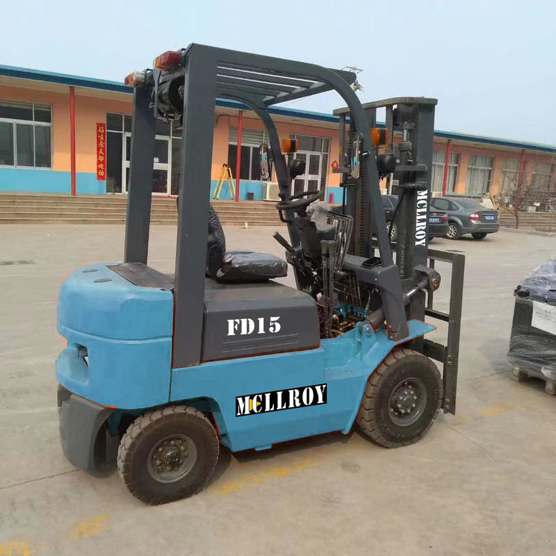 12.3KN Traction Force Diesel Powered Forklift FD15 With 12V 80Ah Battery