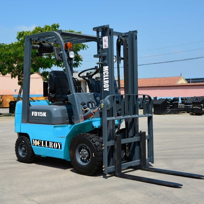 12.3KN çekiş gücü dizel güçlü Forklift FD15 12V 80Ah pil ile