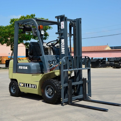 6° Mast Tilt Diesel Güçlü Forklift FD15 1220mm Fork Boyutu