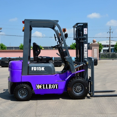 12° Mast Tilt Diesel Güçlü Forklift FD15 Ön Lastik 6.50-10-10PR