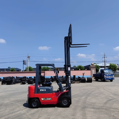 1500 kg yükleme kapasitesi Dizel ile çalışan Forklift FD15 Yukarı koruma yüksekliği 2040mm