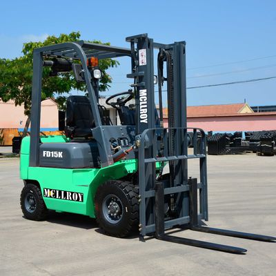 3 metre kaldırma yüksekliği dizel karşı ağırlık Forklift FD15 Dinamik yük algılama hidrolik direksiyon sistemi